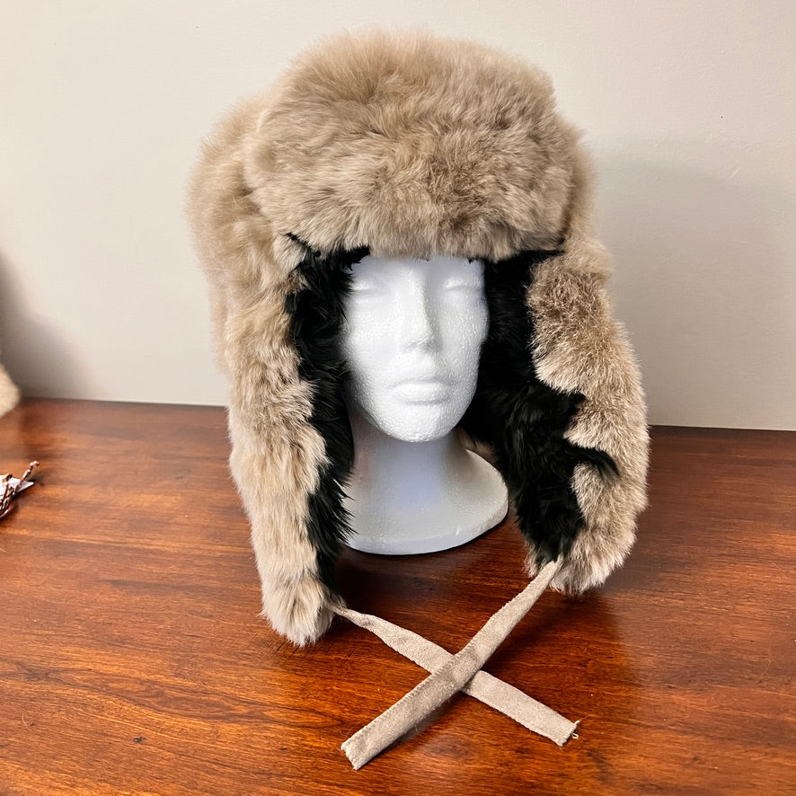 Luxury Peruvian Alpaca Fur Trapper Hat.