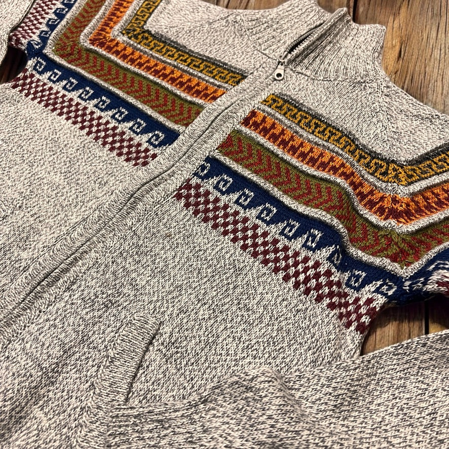 CUSCO ZIP UP STYLE ALPACA SWEATER (UNISEX)