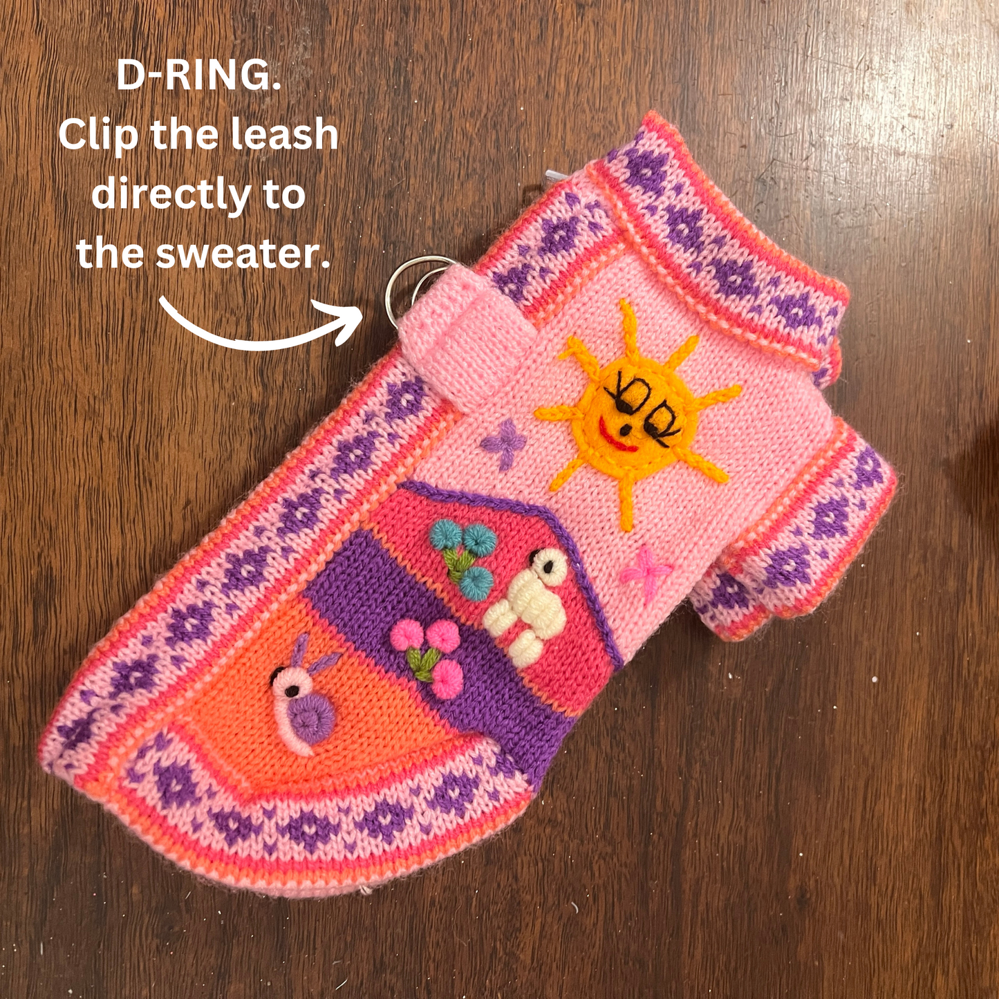 baby pink with d ring Size XX0 dog sweater, Zip Up style for tiny dogs 2.5-3.5lbs. (all colors)