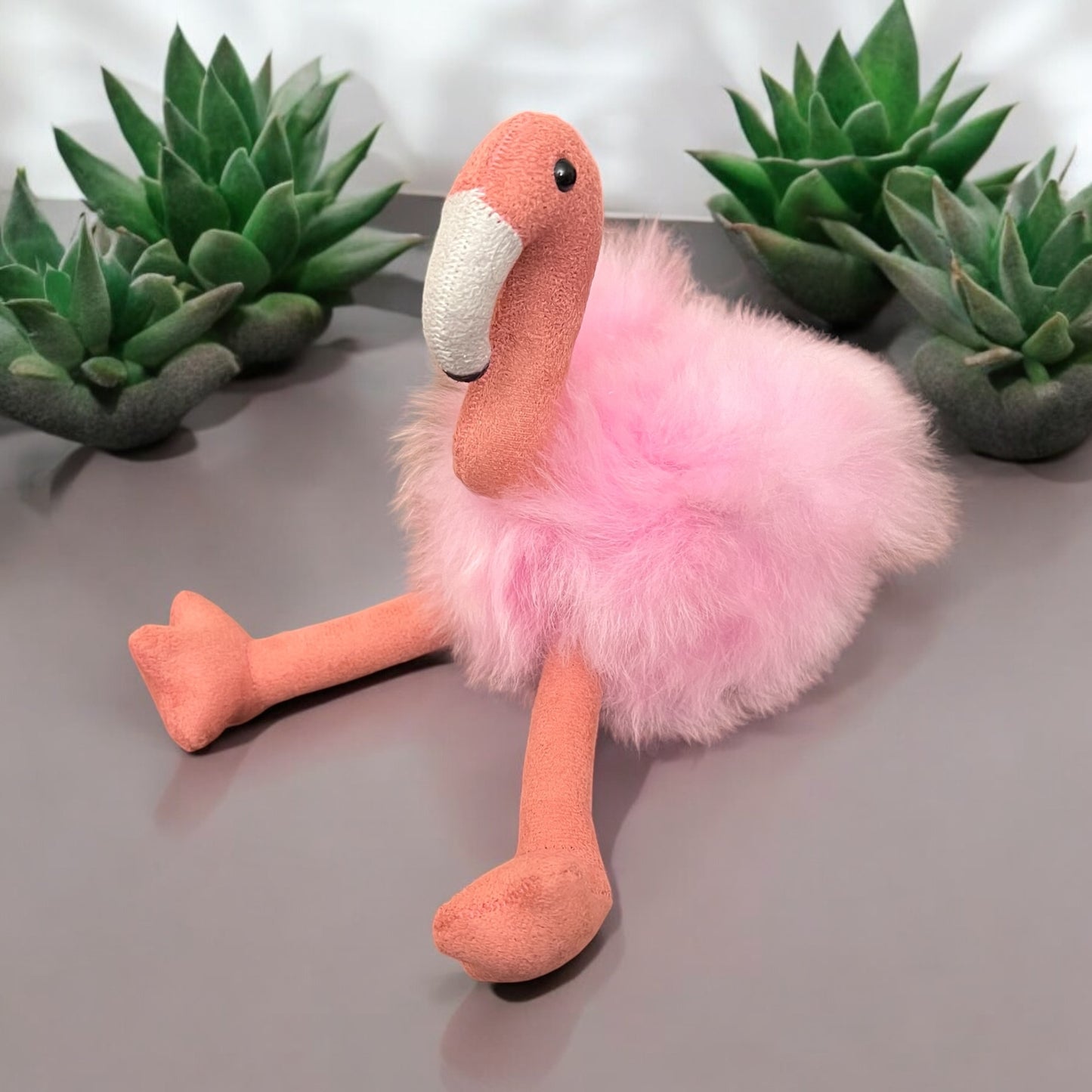 HANDMADE luxury baby Alpaca fur Flamingo