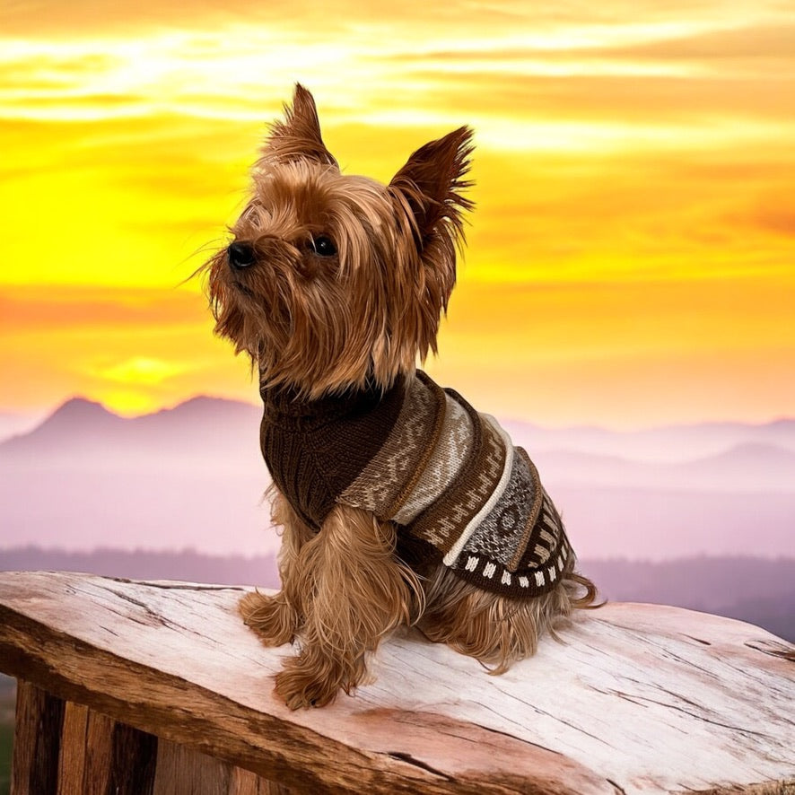 CAFE BROWN NAZCA Alpaca sweater 1.5 lbs - 40 lbs.