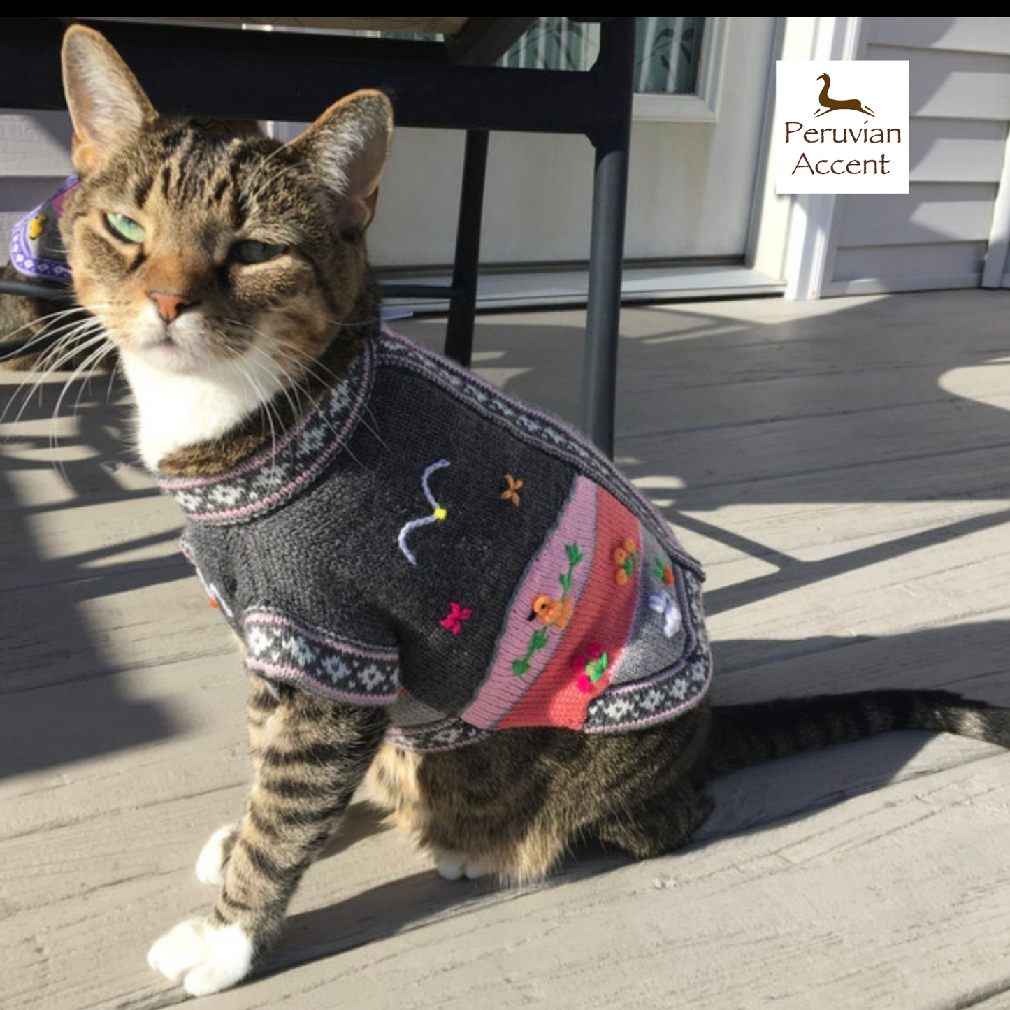 Gray and Pink Dog Sweater (SIZES XX0-14)
