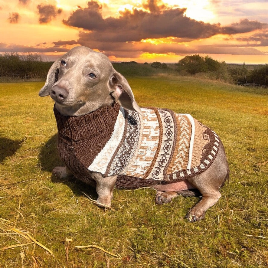 CAFE BROWN NAZCA Alpaca sweater 1.5 lbs - 40 lbs.