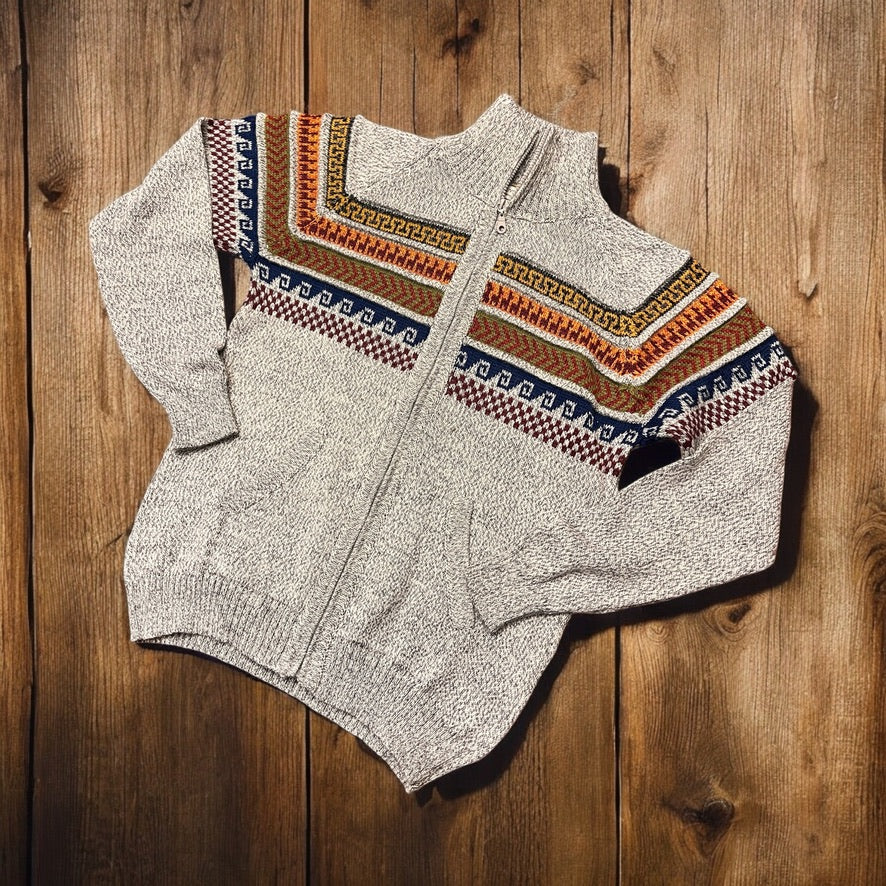 CUSCO ZIP UP STYLE ALPACA SWEATER (UNISEX)