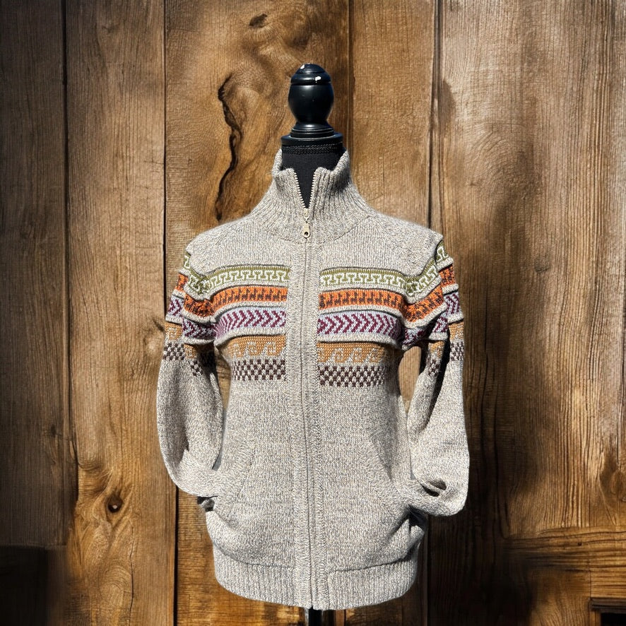 CUSCO ZIP UP STYLE ALPACA SWEATER (UNISEX)