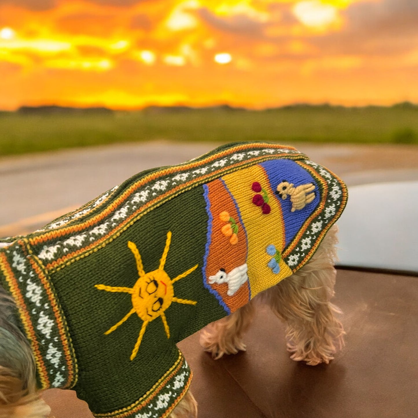 MILITARY GREEN Dog Sweater All Sizes (XX0-14)
