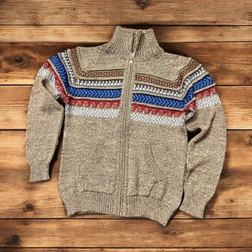 CUSCO ZIP UP STYLE ALPACA SWEATER (UNISEX)