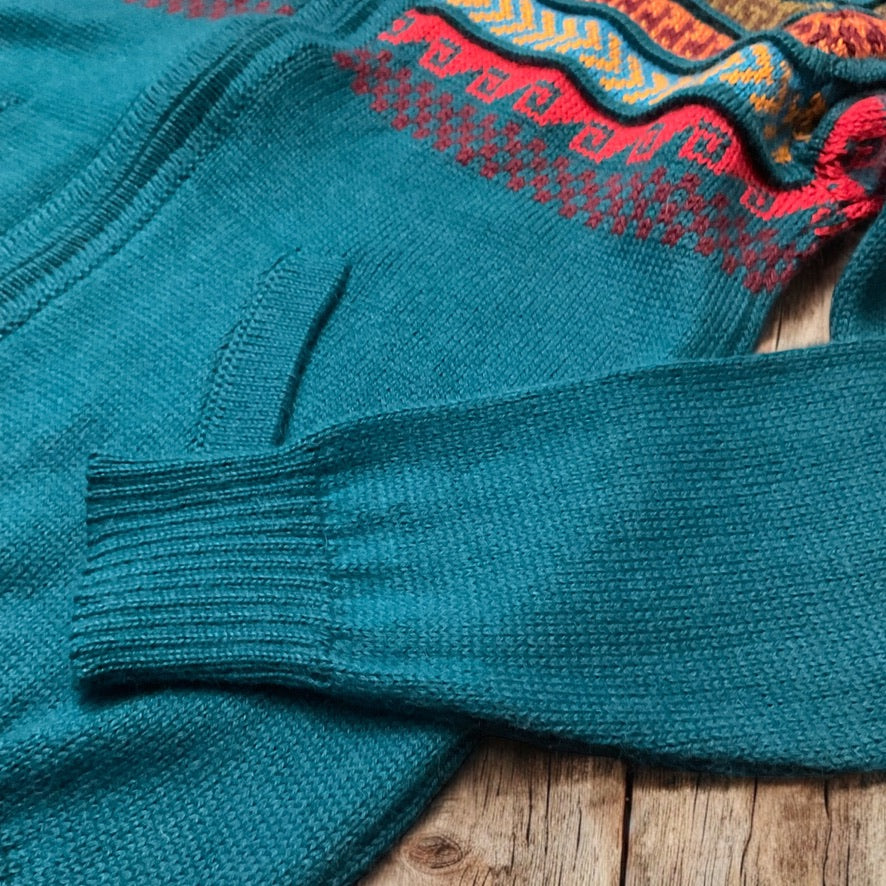 CUSCO ZIP UP STYLE ALPACA SWEATER (UNISEX)