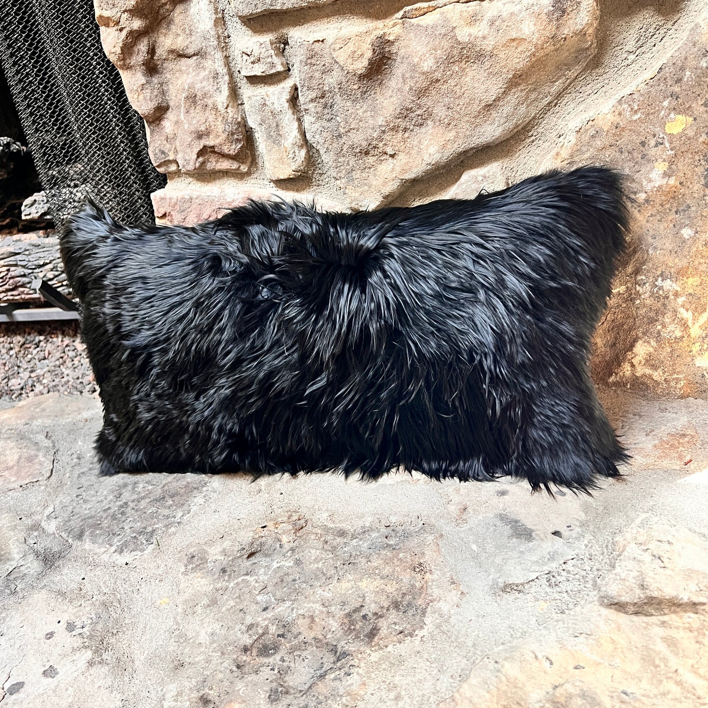 Suri Alpaca fur LUMBAR pillow.