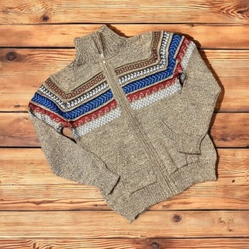 CUSCO ZIP UP STYLE ALPACA SWEATER (UNISEX)