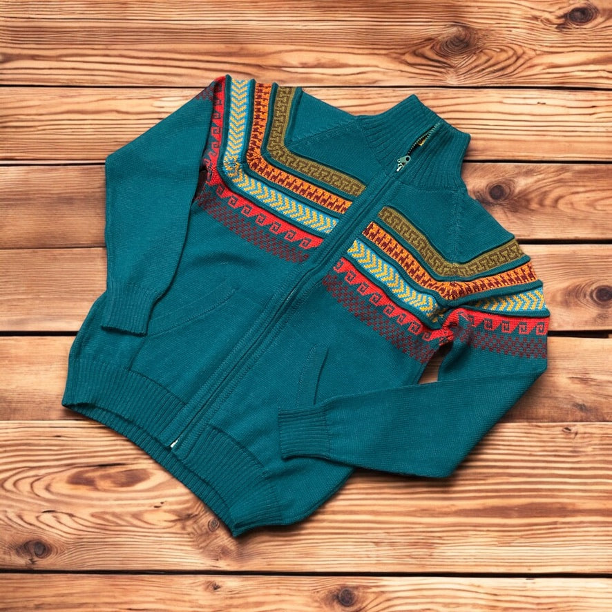 CUSCO ZIP UP STYLE ALPACA SWEATER (UNISEX)