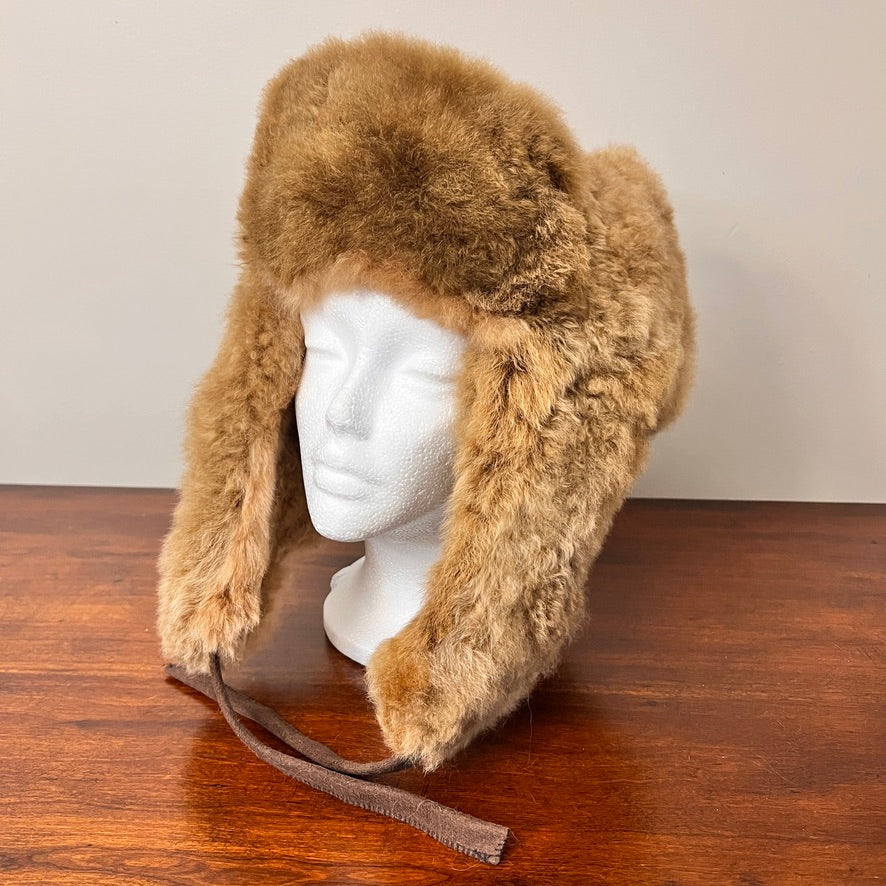 Luxury Peruvian Alpaca Fur Trapper Hat.