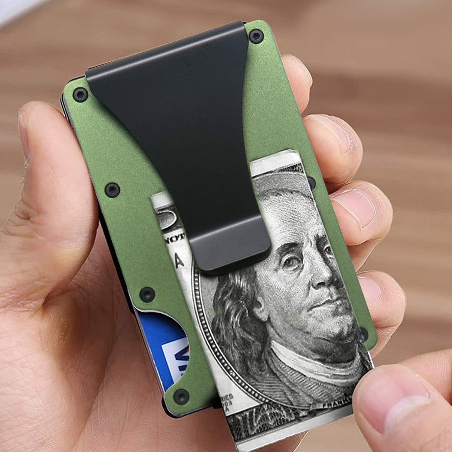 Blue Carbon RFID blocking slim wallet