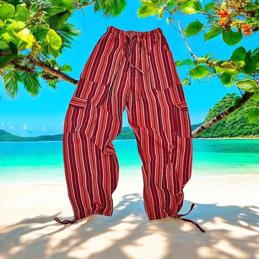 Luxury Boho Resort Harem Pants | Size Small Coastal Lounge Pants