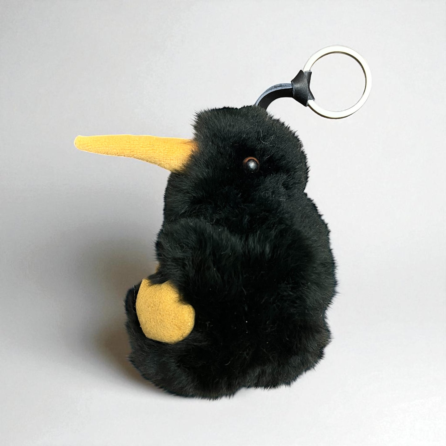 KIWI. ALPACA FUR ZIPPER CHARM