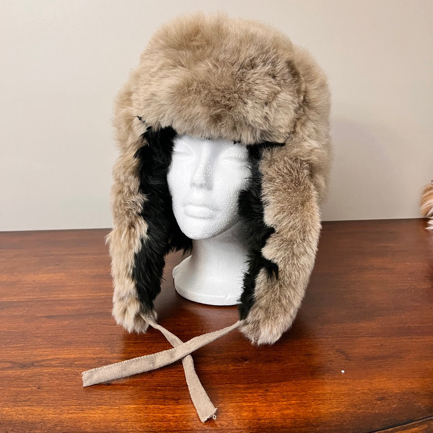 Luxury Peruvian Alpaca Fur Trapper Hat.