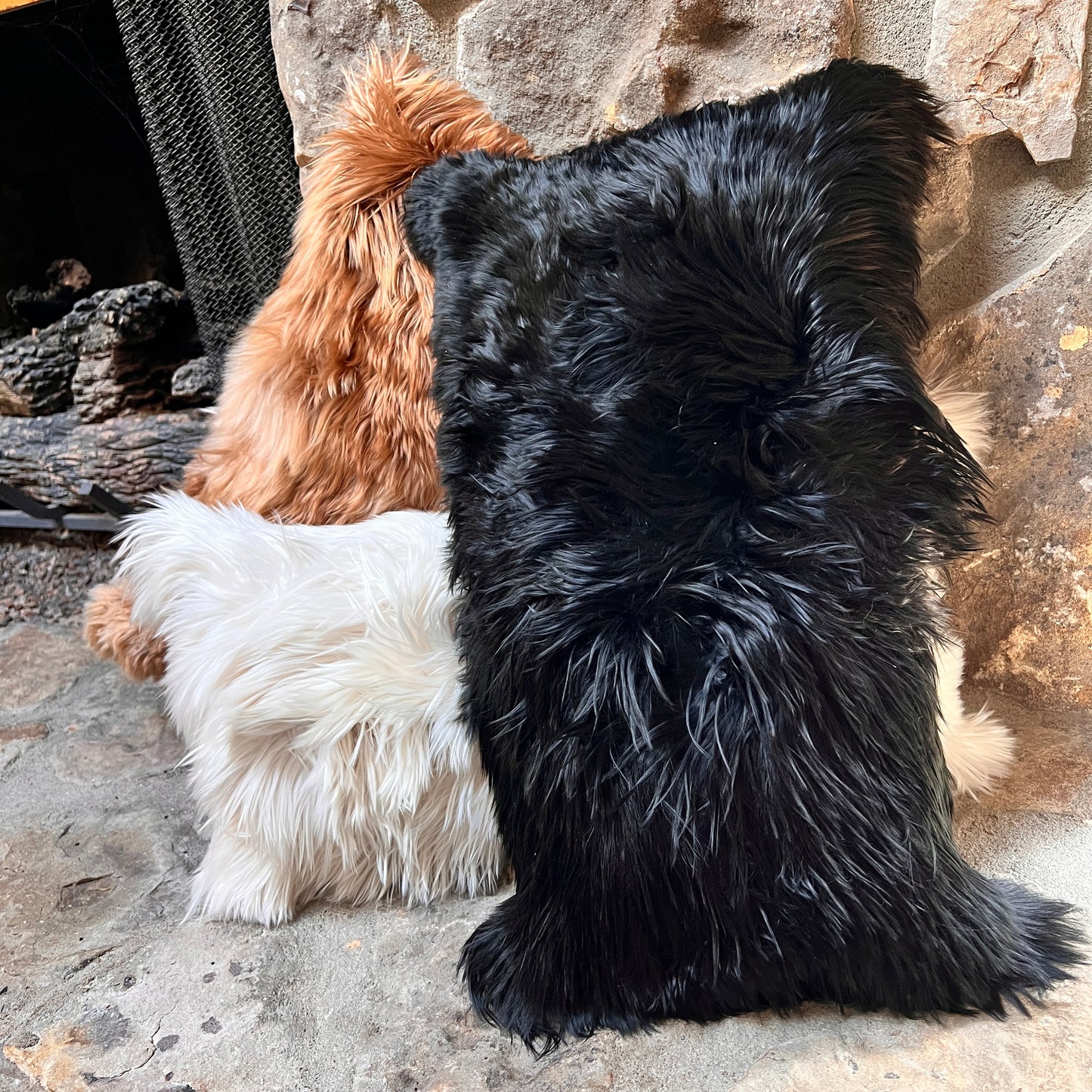 Suri Alpaca fur LUMBAR pillow.