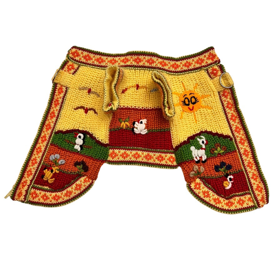Yellow zip up the back Luxury sweater