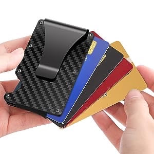 Blue Carbon RFID blocking slim wallet