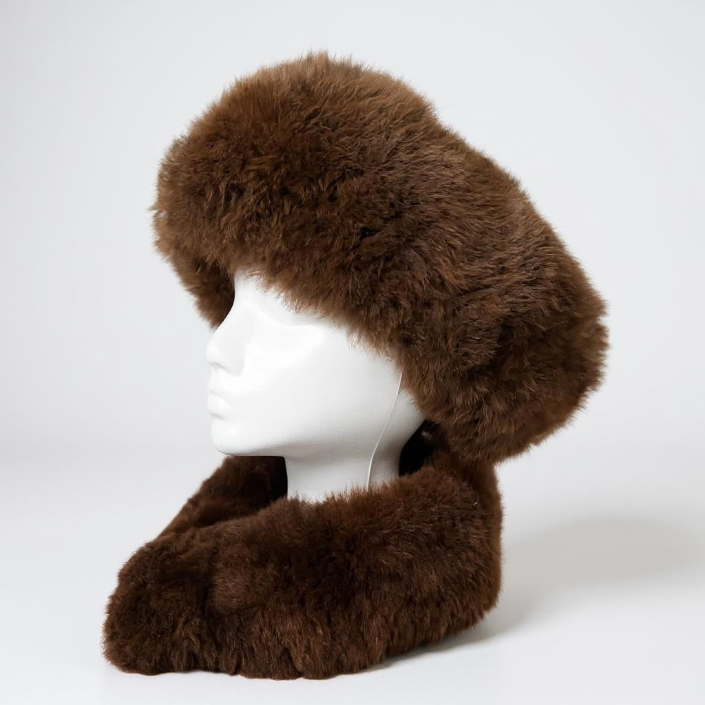 Baby Alpaca Fur Headband and Neck Warmer