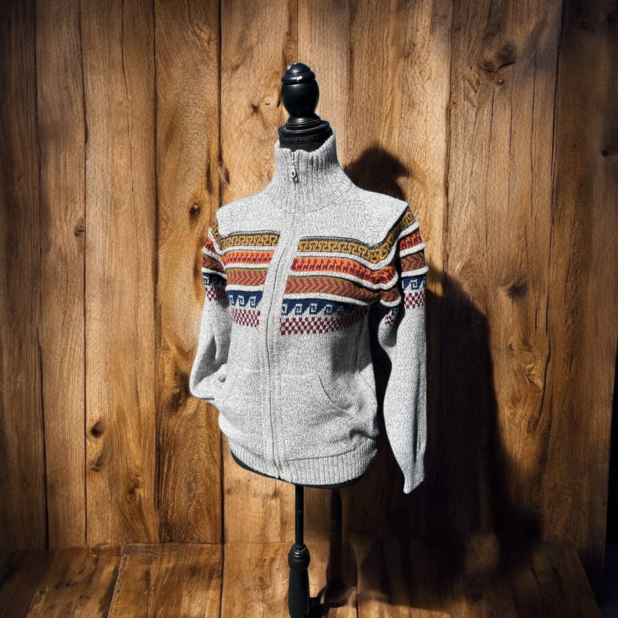 CUSCO ZIP UP STYLE ALPACA SWEATER (UNISEX)