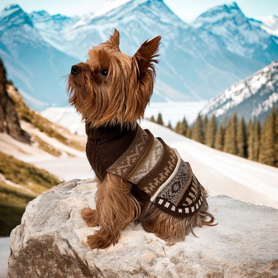 CAFE BROWN NAZCA Alpaca sweater 1.5 lbs - 40 lbs.