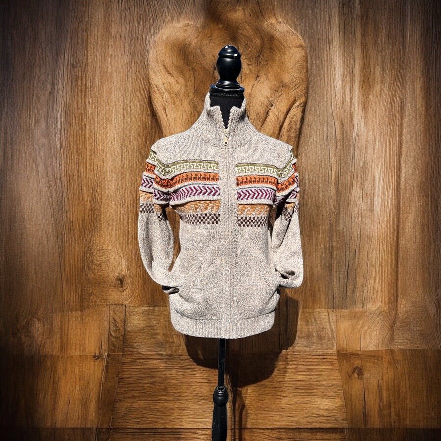 CUSCO ZIP UP STYLE ALPACA SWEATER (UNISEX)