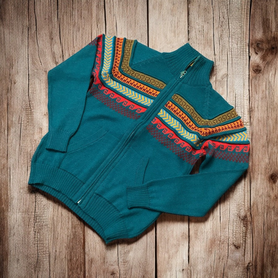 CUSCO ZIP UP STYLE ALPACA SWEATER (UNISEX)