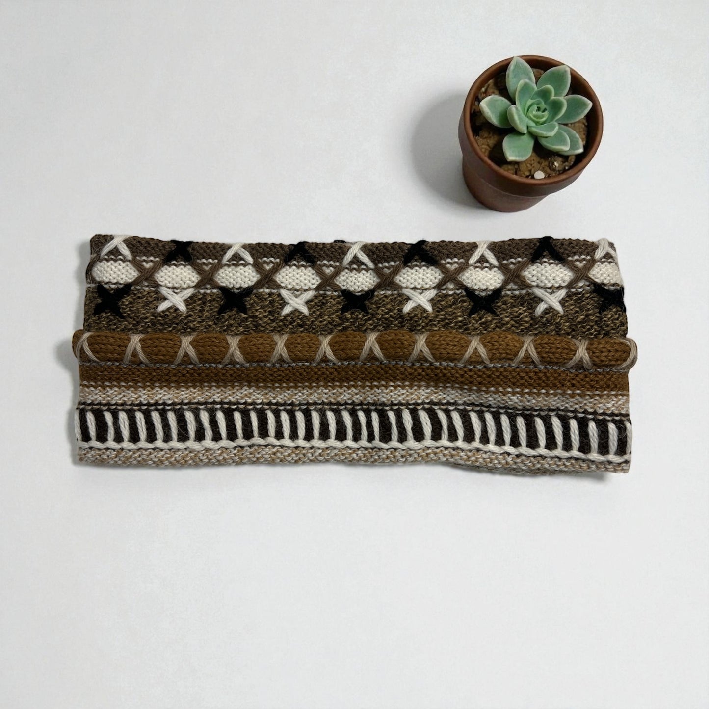 Peruvian Handmade reversible alpaca headbands