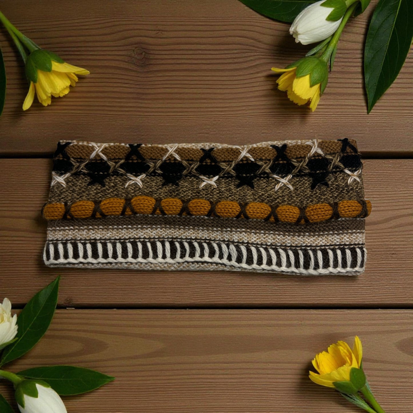 Peruvian Handmade reversible alpaca headbands