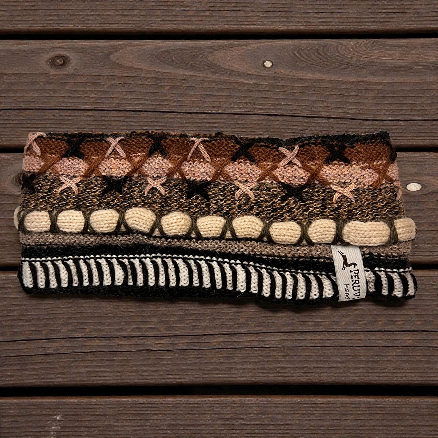 Peruvian Handmade reversible alpaca headbands