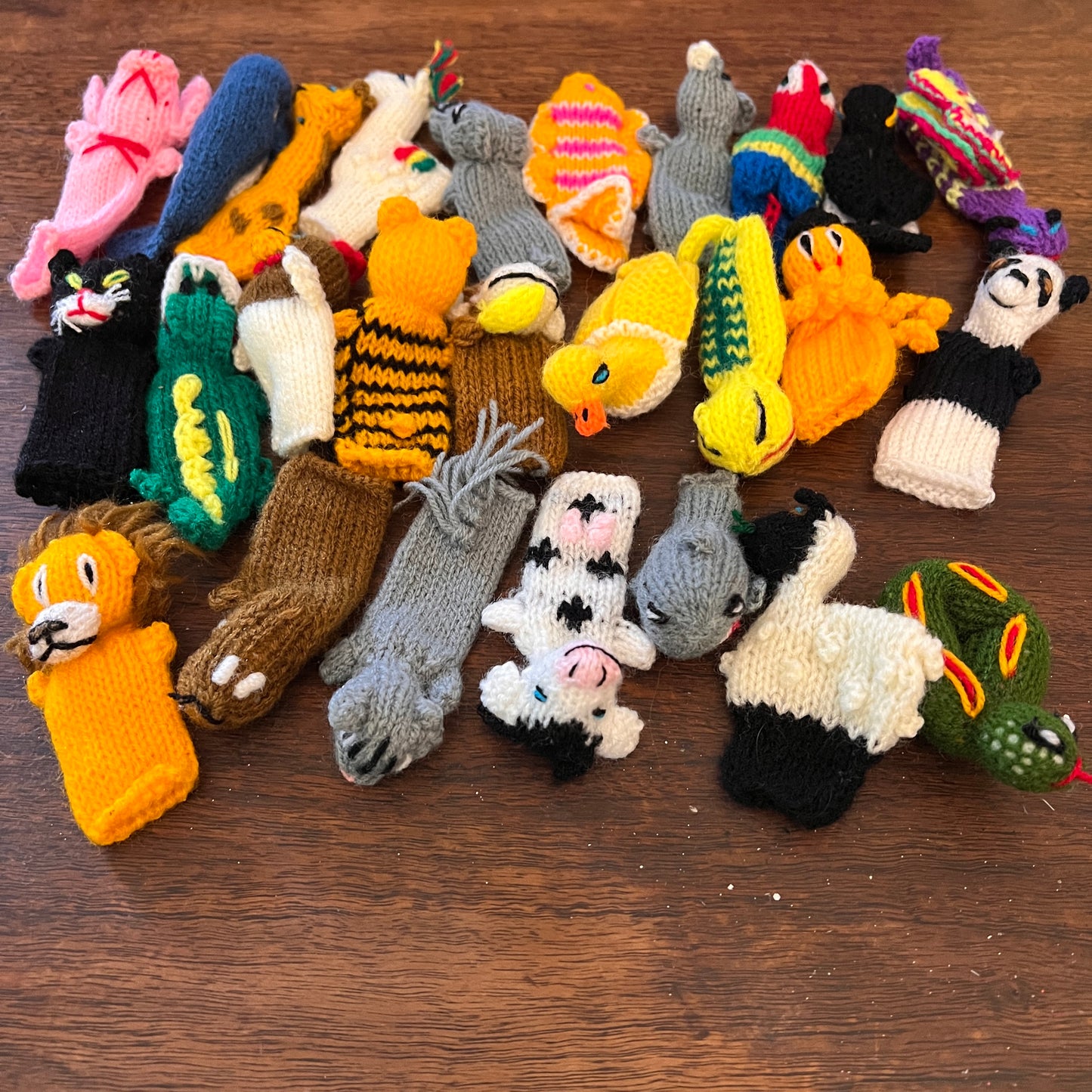 Hand Knit finger puppets