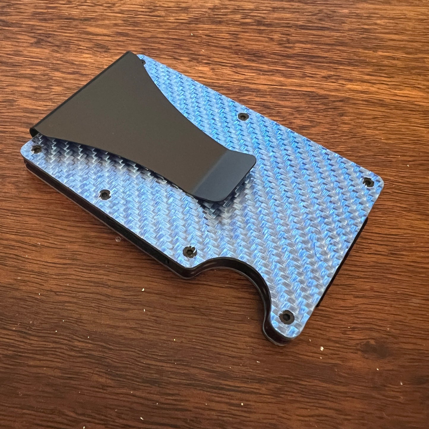 Blue Carbon RFID blocking slim wallet