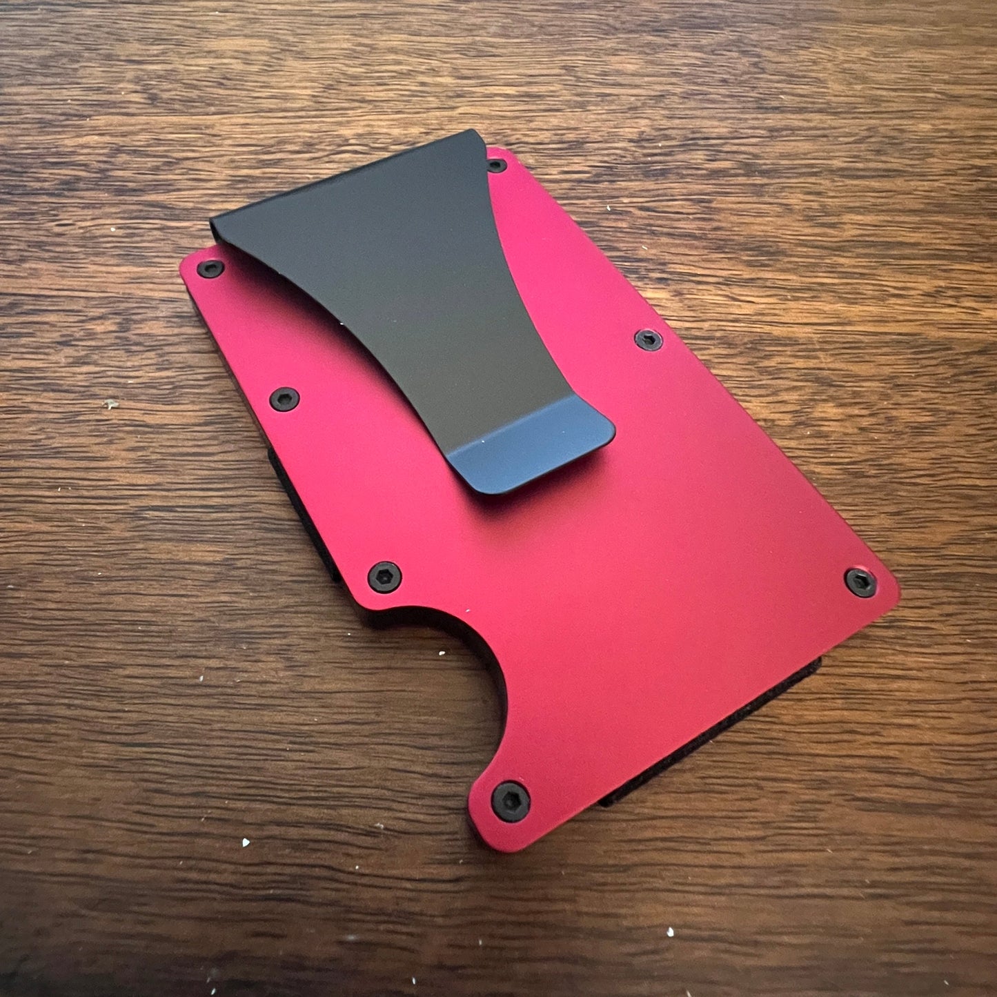 Red Wine RFID blocking Slim wallet