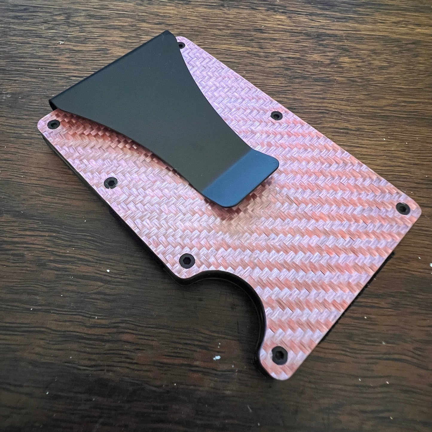 Red Carbon RFID blocking Slim wallet