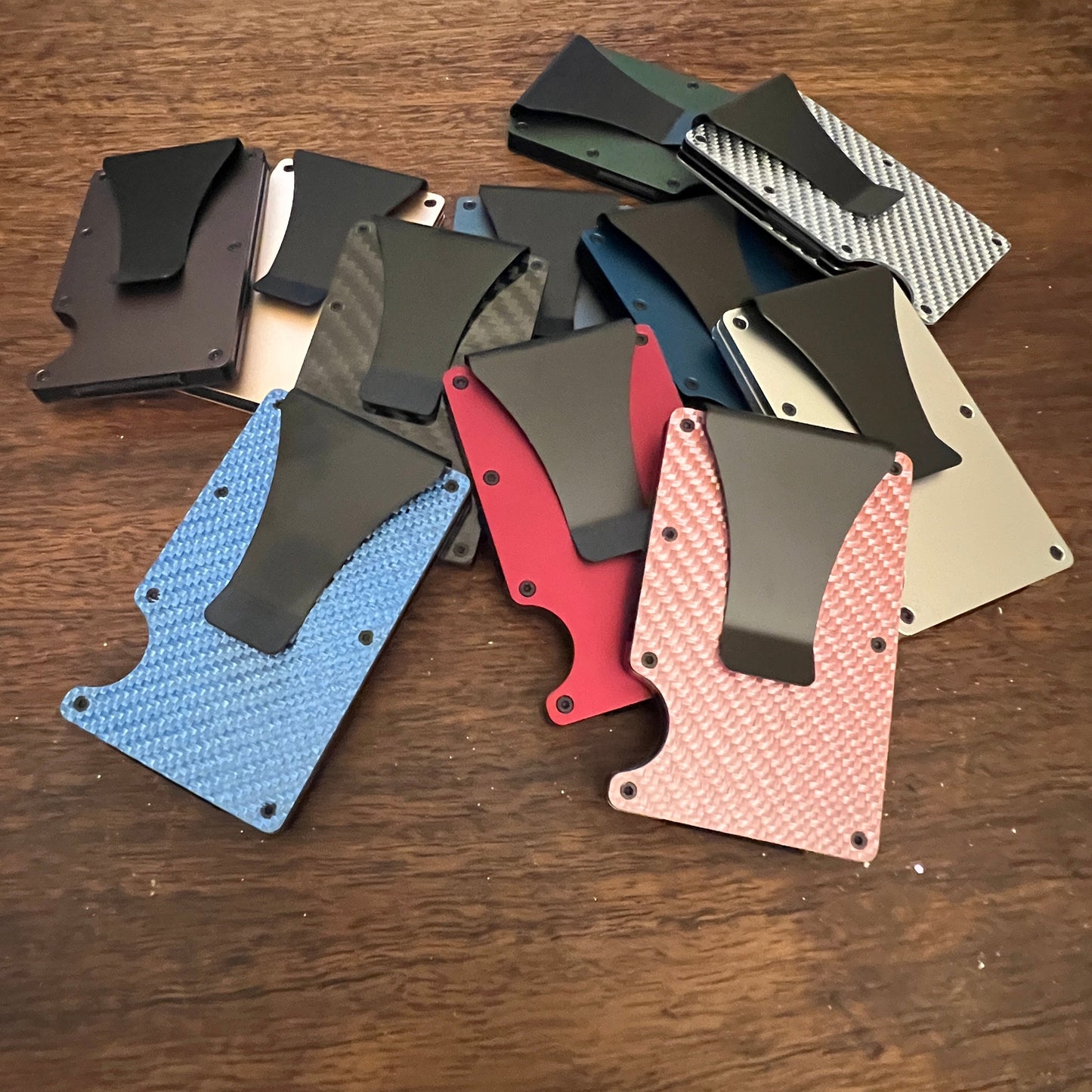 Blue Carbon RFID blocking slim wallet