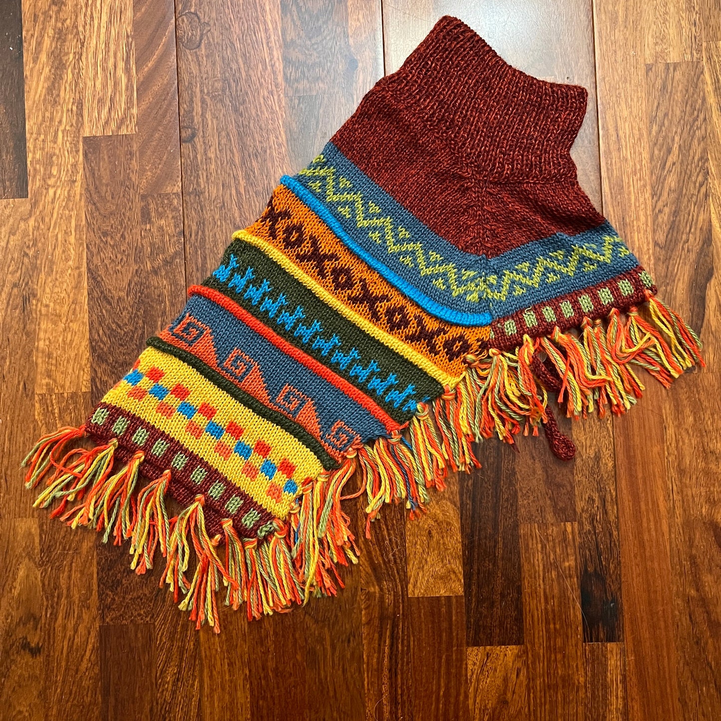 INCA RED Alpaca dog PONCHO SIZE X0-8