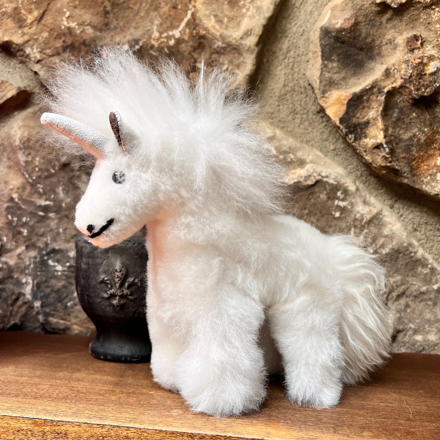 Large handmade baby Alpaca Fur UNICORN