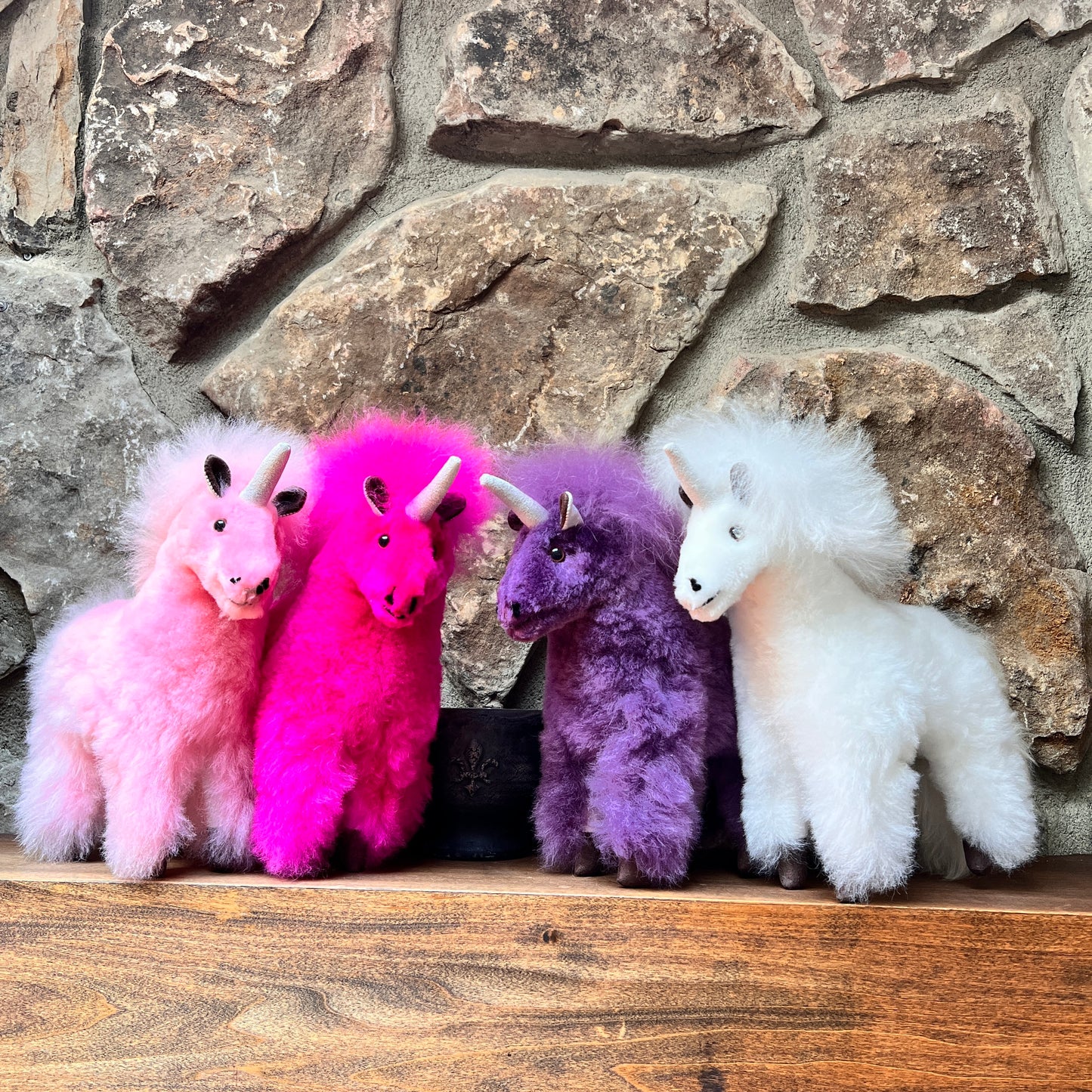 Large handmade baby Alpaca Fur UNICORN