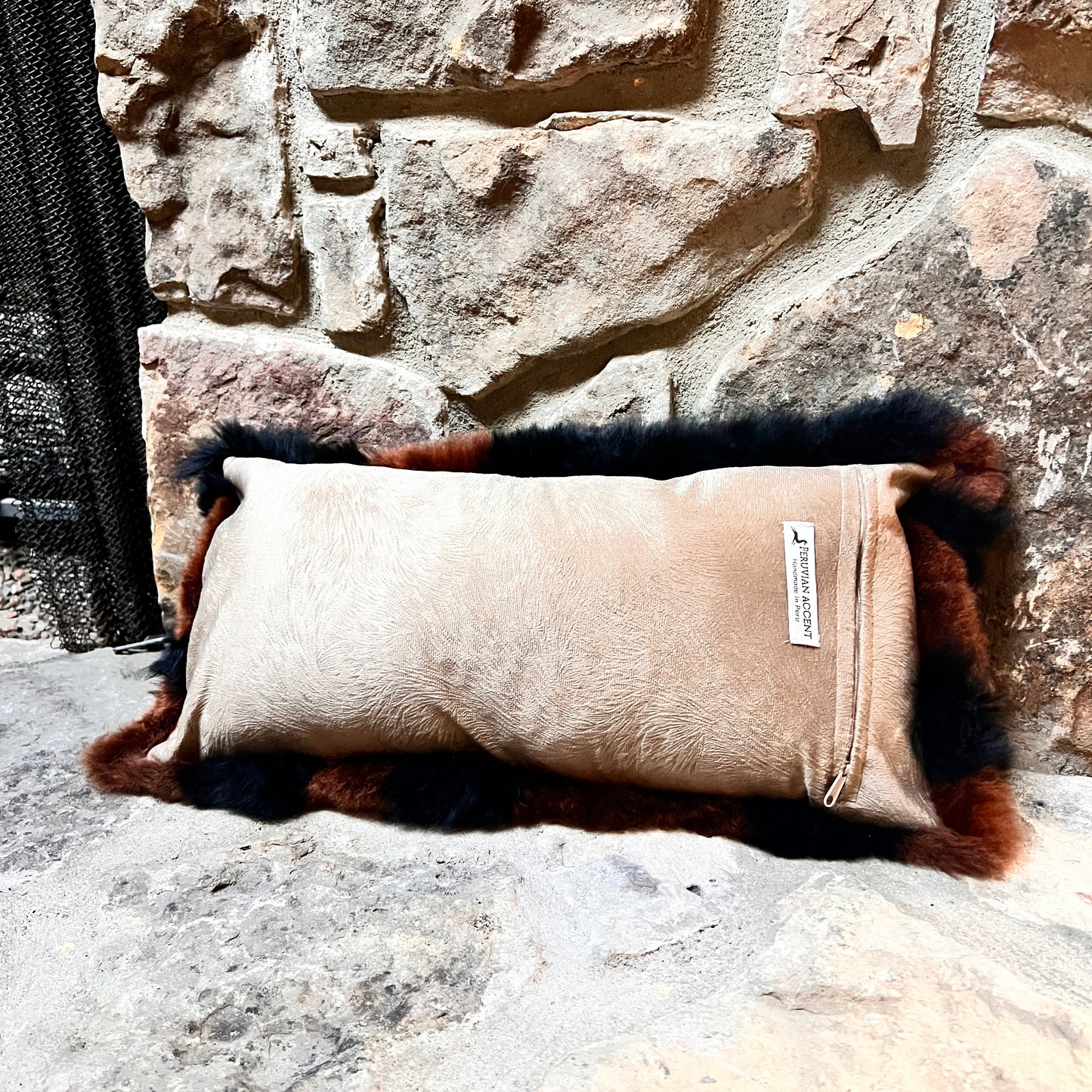 Suri Alpaca fur LUMBAR pillow.