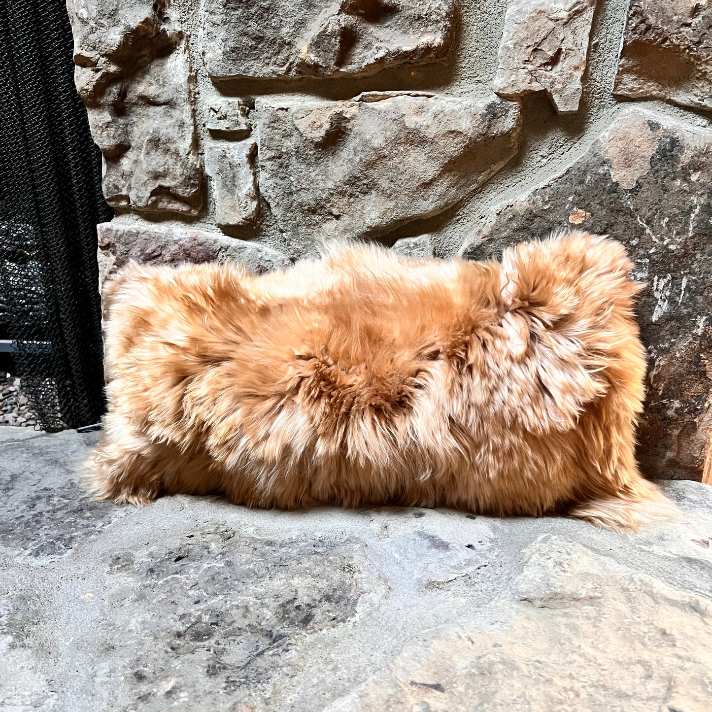 Suri Alpaca fur LUMBAR pillow.