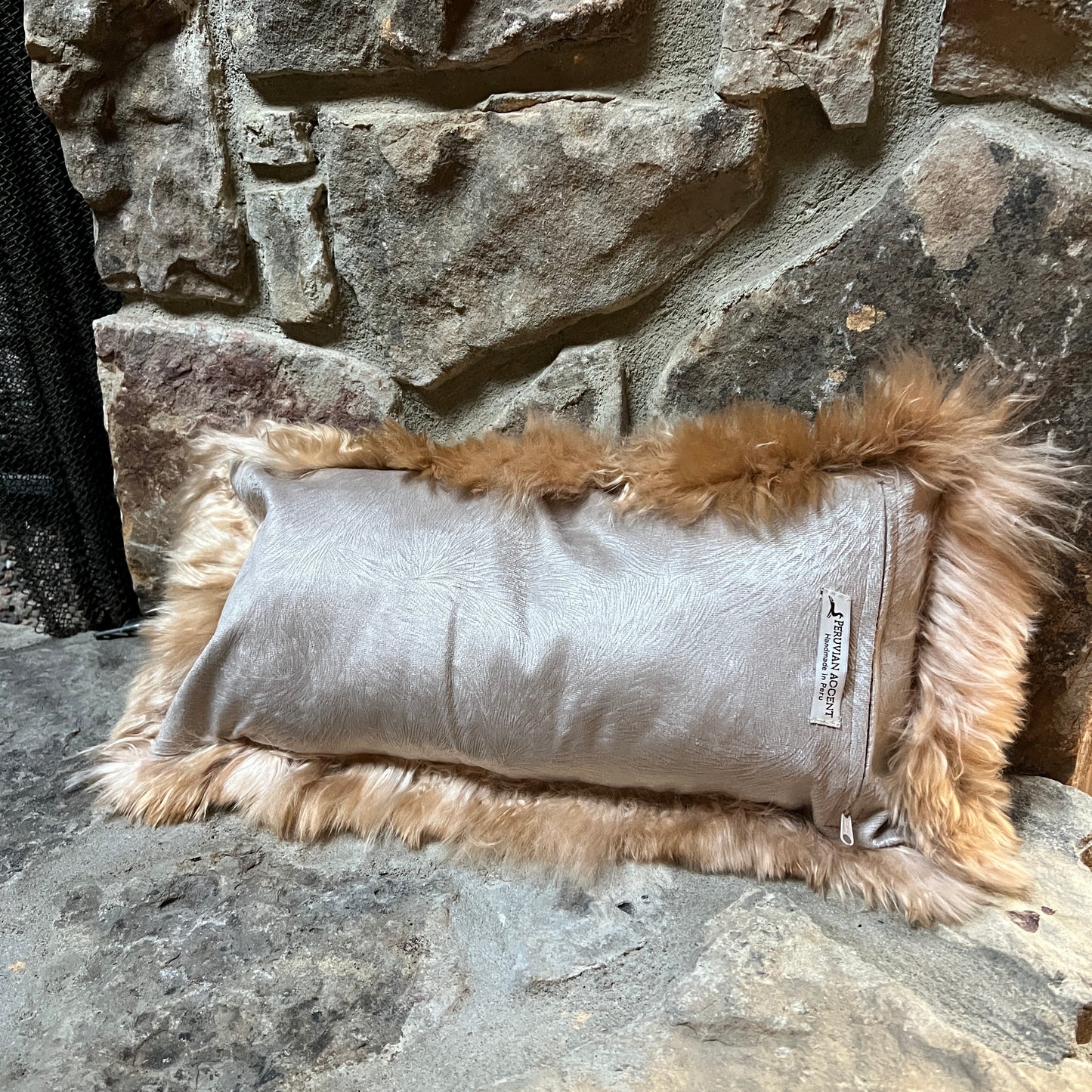 Suri Alpaca fur LUMBAR pillow.