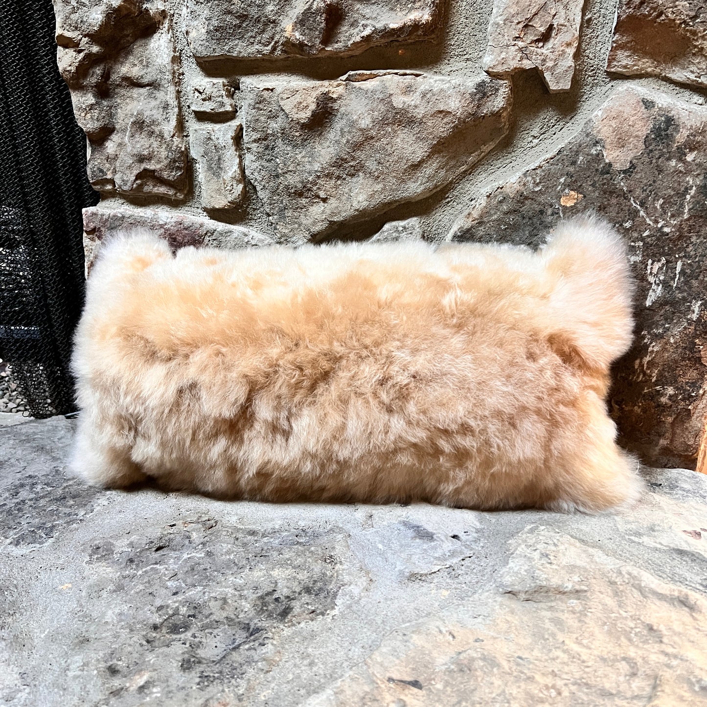 Suri Alpaca fur LUMBAR pillow.