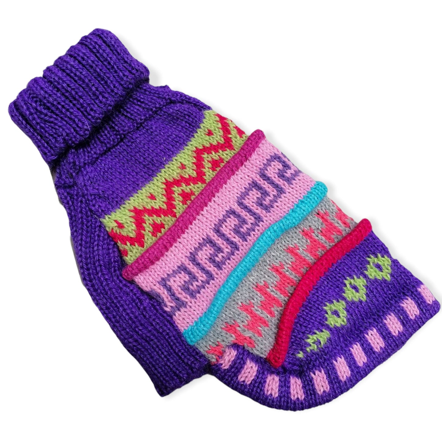 NAZCA Alpaca dog sweater, ROYAL PURPLE (Size XX0-8)