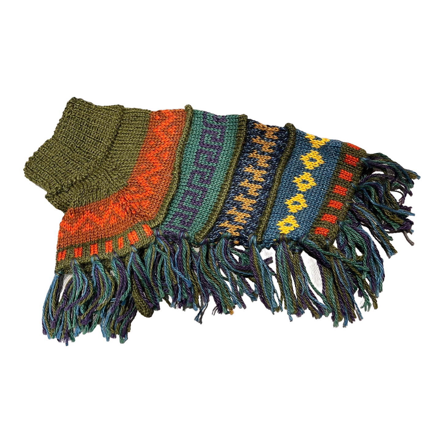 Peruvian Luxury handmade MILITARY GREEN Alpaca dog PONCHO