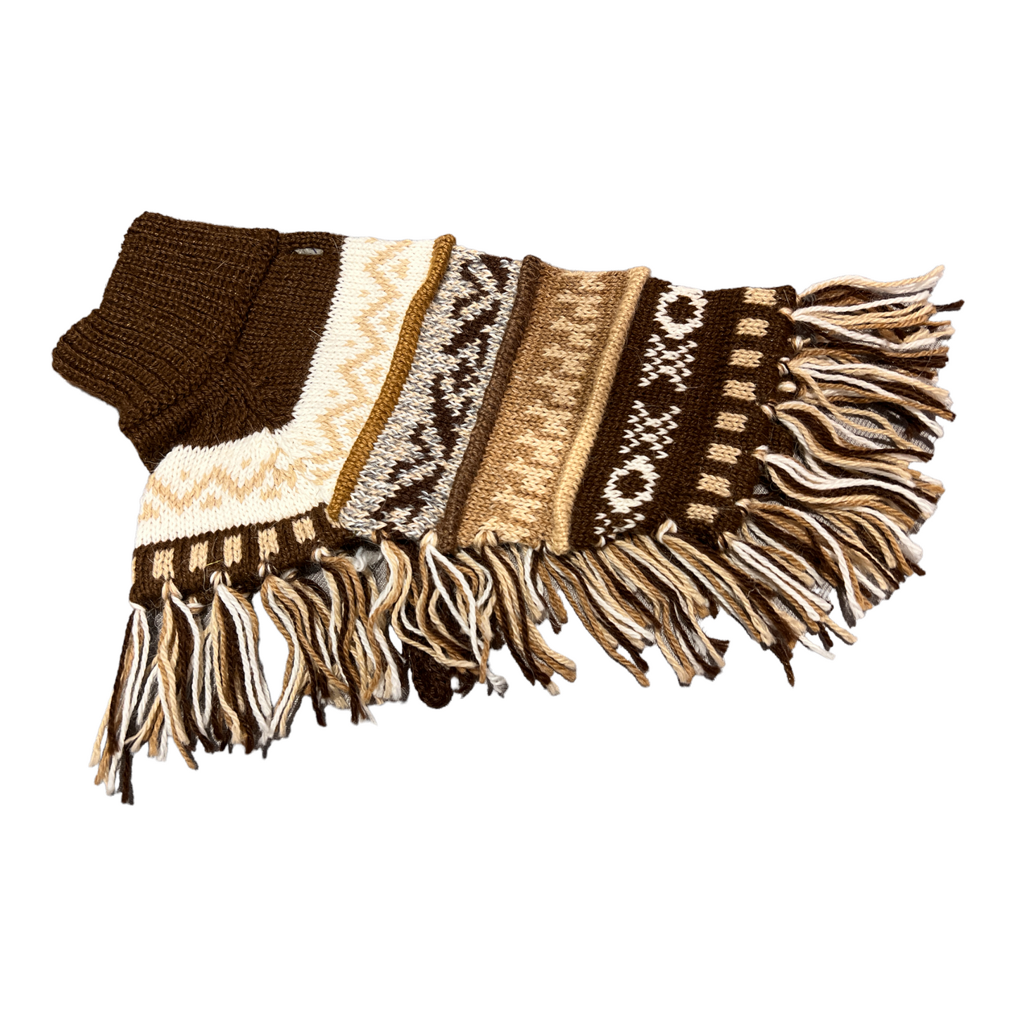 Luxury Handmade CAFE BROWN Alpaca dog PONCHO SIZE XX0-20