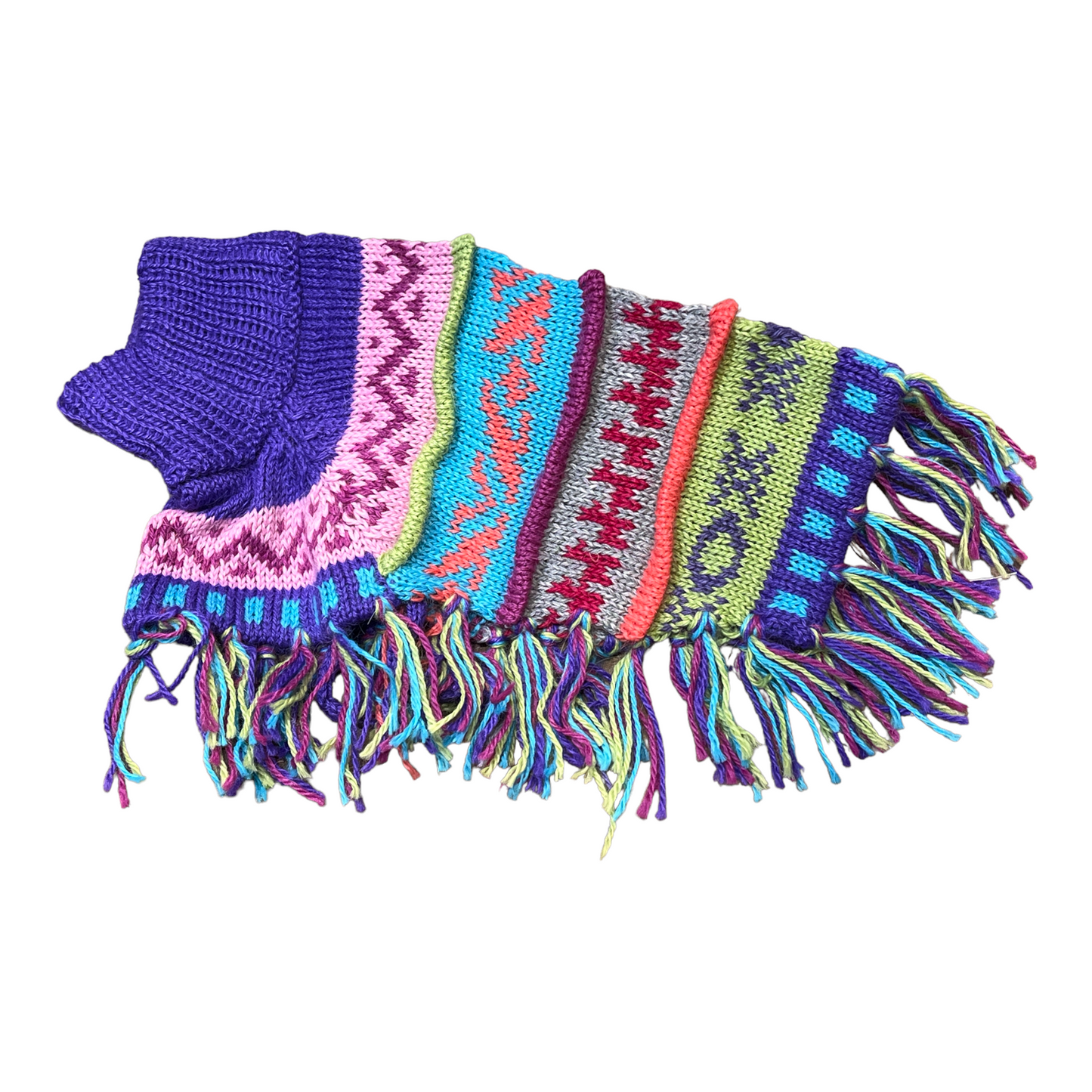 ROYAL PURPLE Alpaca dog poncho (sizes XX0-8)