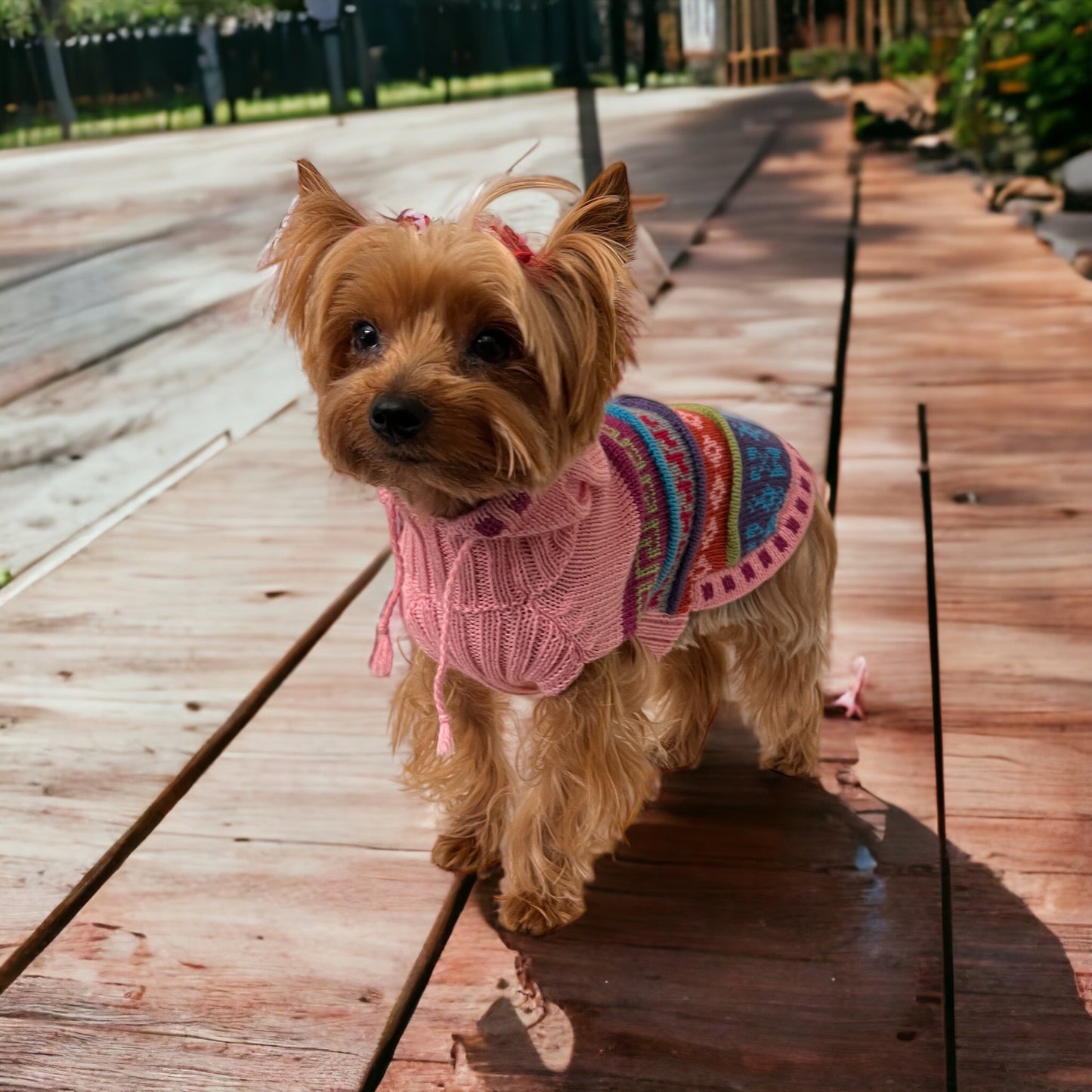 luxury Baby Pink Alpaca Dog Hoodie- (Size X0-8)