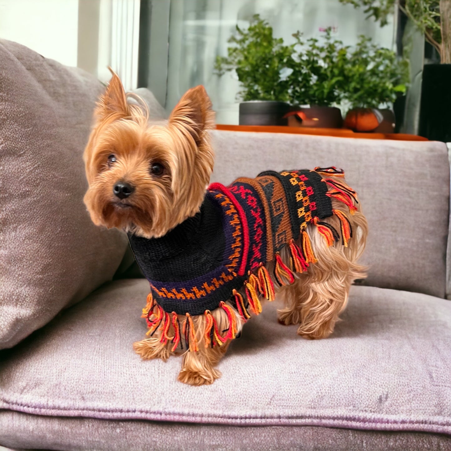 hypoallergenic Luxury HARLEY Alpaca dog poncho (sizes X0-20)
