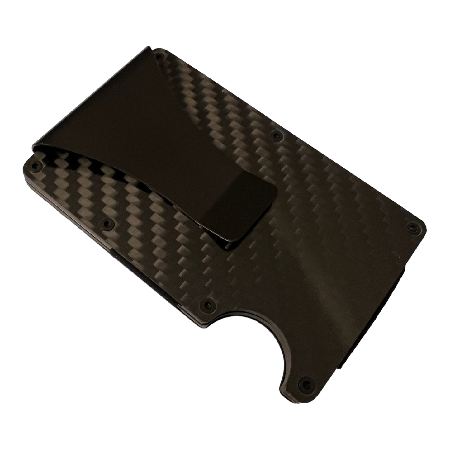 Black Carbon RFID blocking slim wallet.